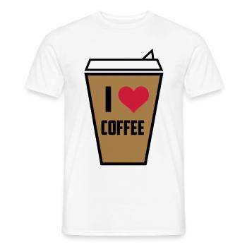 Ich liebe Kaffee 3 - Männer T-Shirt - Weiß - Vorne - AI Model Male 178 dark (178cm)