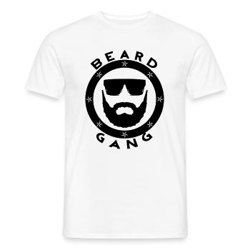 beard gang beard - Men's T-Shirt - white - Front - AI Model Male 178 dark (178cm)