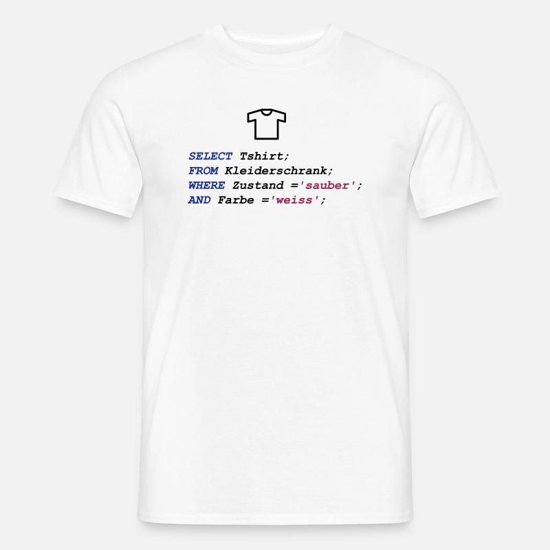 it shirt my sql dresscode - Männer T-Shirt - Weiß