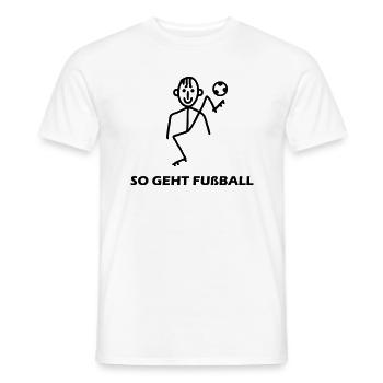 So geht Fußball - Männer T-Shirt - Weiß - Vorne - AI Model Male 178 dark (178cm)