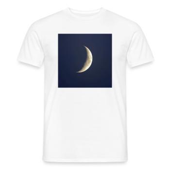 Halbmond auf dunklem Hintergrund - Männer T-Shirt - Weiß - Vorne - AI Model Male 178 dark (178cm)