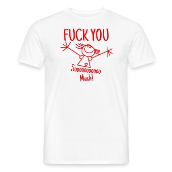 Fuck You Fuck Fuck You Comics Cadeaux Chemises - T-shirt homme - blanc - Devant - AI Model Male 178 dark (178cm)