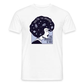 You are the universe - Men's T-Shirt - white - Front - AI Model Male 178 dark (178cm)