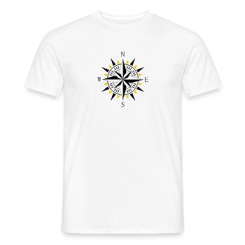 Kompass - Männer T-Shirt - Weiß - Vorne - AI Model Male 178 dark (178cm)