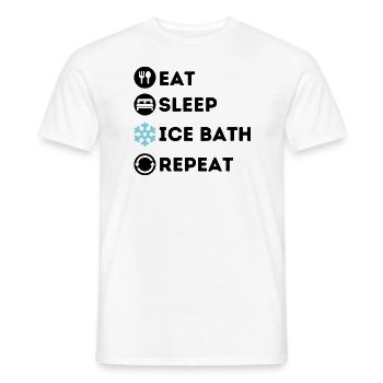 Eisbader Winterbad Abhärtung Eisbad Kältetherapie - Männer T-Shirt - Weiß - Vorne - AI Model Male 178 dark (178cm)
