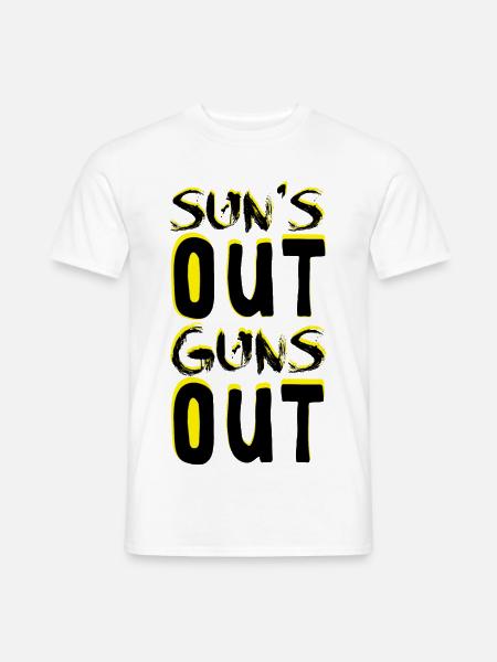 Guns Out - Männer T-Shirt - Weiß