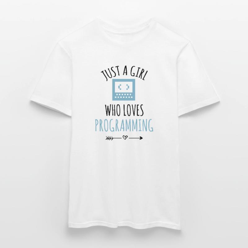 Programmer coding girl programming Men’s T-shirt