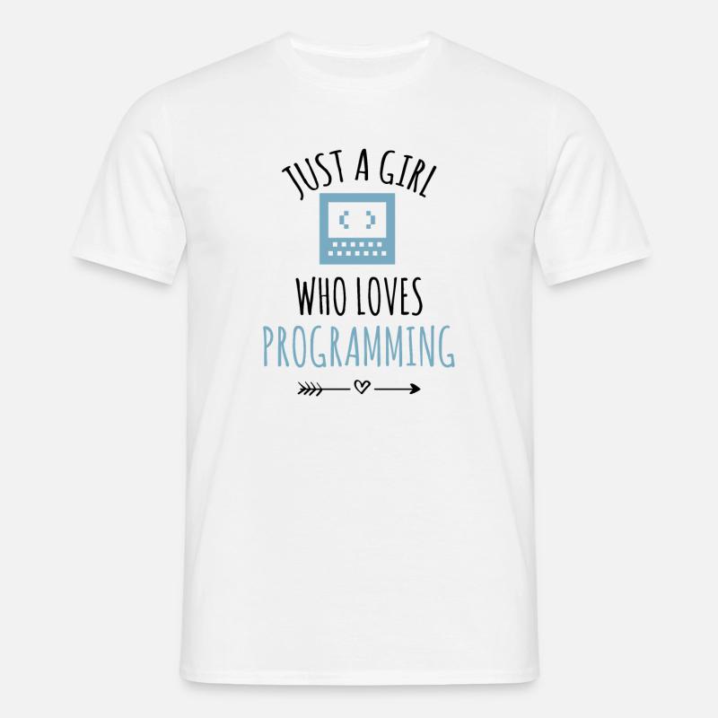 Programmeur programmation fille de codage - T-shirt Homme - blanc