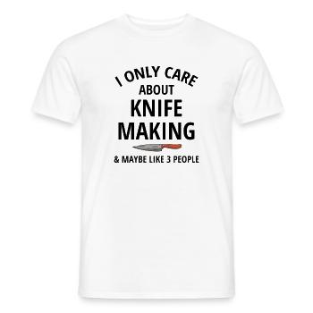 Knife Makers Gift Cutlery Knife Making - Men's T-Shirt - white - Front - AI Model Male 178 dark (178cm)