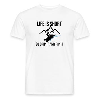 Snowmobile snowmobile | Snowmobilers - Men's T-Shirt - white - Front - AI Model Male 178 dark (178cm)