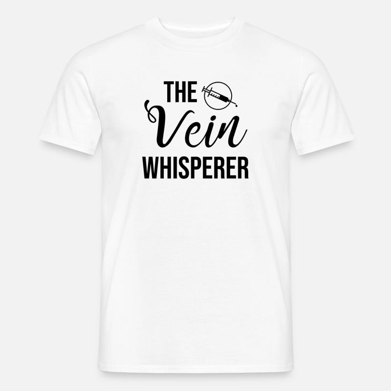 Blutabnehmer Geschenk | Blutlabor Blut Abnehmen - Männer T-Shirt - Weiß