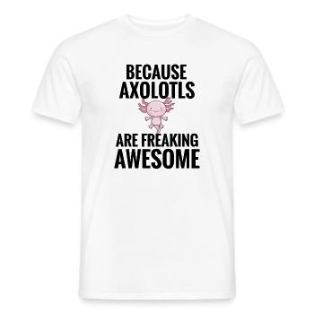 Axolotl Gifts | Axolotl Lover Taillurch - Men's T-Shirt - white - Front - AI Model Male 178 dark (178cm)