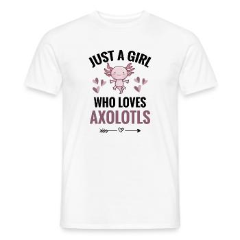 Axolotl Gifts For Women | Axolotl Lovers - Men's T-Shirt - white - Front - AI Model Male 178 dark (178cm)