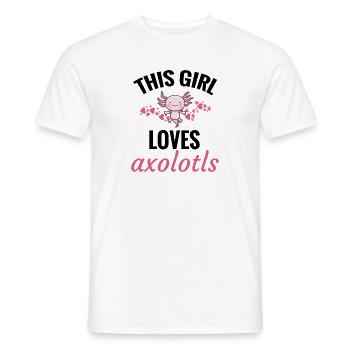 Axolotl Gifts For Women | Axolotl Lovers - Men's T-Shirt - white - Front - AI Model Male 178 dark (178cm)