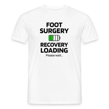 Pieds-op opération pied cassé chirurgicale cadeau de rétablissement - T-shirt homme - blanc - Devant - AI Model Male 178 dark (178cm)