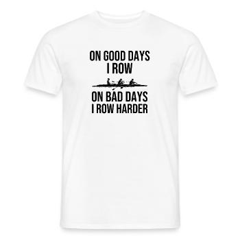 Ruderer Geschenkidee | Rudermannschaft Ruderboot - Männer T-Shirt - Weiß - Vorne - AI Model Male 178 dark (178cm)