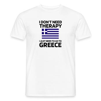Greece Gifts Hellas Greek Roots - Men's T-Shirt - white - Front - AI Model Male 178 dark (178cm)