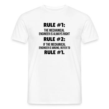 Mechanical Engineer Gift Mechanical Engineering Student - Men's T-Shirt - white - Front - AI Model Male 178 dark (178cm)