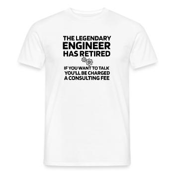 Engineer Retirement Retirement Gift Funny - Men's T-Shirt - white - Front - AI Model Male 178 dark (178cm)