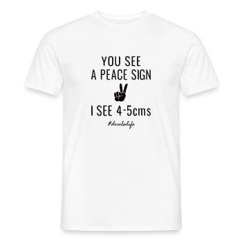 Doula obstétricienne sage-femme coach obstétricien - T-shirt homme - blanc - Devant - AI Model Male 178 dark (178cm)