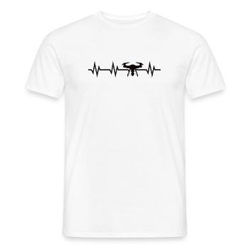 Drones pilote cadeau drones féru de drones FPV Drone - T-shirt homme - blanc - Devant - AI Model Male 178 dark (178cm)