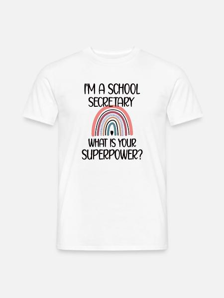 Schulsekretärin Schule Sekretariat Büroangestellte - Männer T-Shirt - Weiß