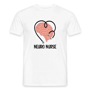 Neurology nurse neuro-nurse - Men's T-Shirt - white - Front - AI Model Male 178 dark (178cm)