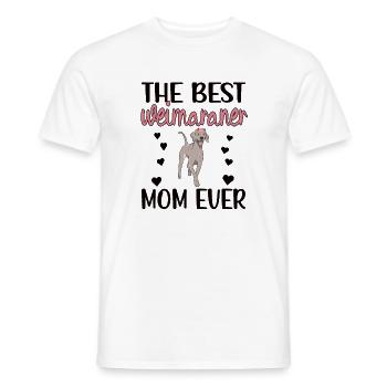 Weimaraner Mama propriétaire de chien de Weimaran amant - T-shirt homme - blanc - Devant - AI Model Male 178 dark (178cm)