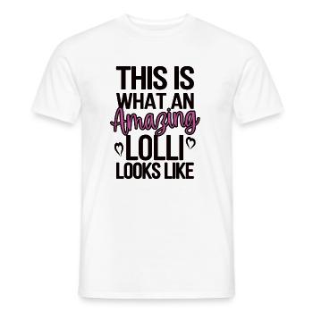 Lolli Grandma Mother's Day Gift Lolli Grandmother - Men's T-Shirt - white - Front - AI Model Male 178 dark (178cm)