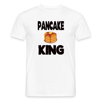 Pancake King Egg Cake Baker Pancakes - Men's T-Shirt - white - Front - AI Model Male 178 dark (178cm)