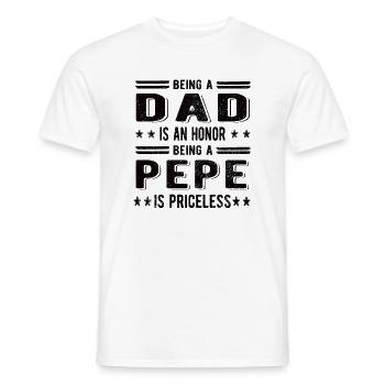 Best Pepe Grandpa Father's Day Pepe Grandpa Papa - Men's T-Shirt - white - Front - AI Model Male 178 dark (178cm)