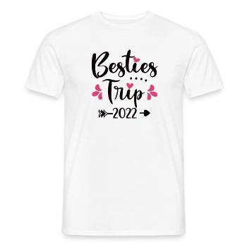 Besties Trip 2022 BFF Best Friends Holiday - Men's T-Shirt - white - Front - AI Model Male 178 dark (178cm)