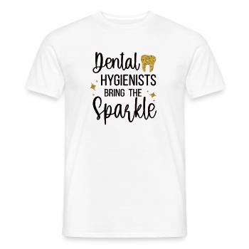 Hygiéniste dentaire Hygiéniste dentaire Hygiène buccale - T-shirt homme - blanc - Devant - AI Model Male 178 dark (178cm)