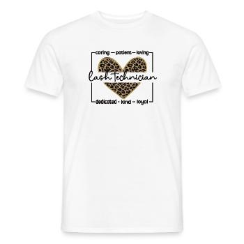 Lash Artist Wimpernstylistin Beauty Lash Stylistin - Männer T-Shirt - Weiß - Vorne - AI Model Male 178 dark (178cm)