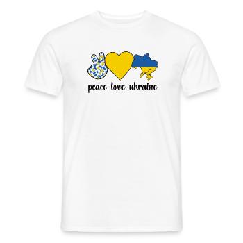 Ukrainiens Ukraine Drapeau Racines ukrainiennes - T-shirt homme - blanc - Devant - AI Model Male 178 dark (178cm)