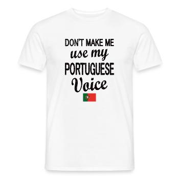 Portuguese Portugal Flag Portuguese roots - Men's T-Shirt - white - Front - AI Model Male 178 dark (178cm)