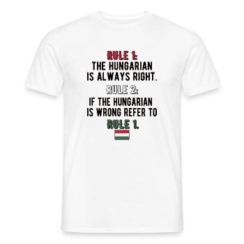 Proud Hungarian Hungary Flag Hungarian roots - Men's T-Shirt - white - Front - AI Model Male 178 dark (178cm)