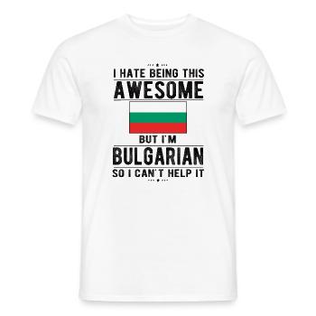 Bulgare Bulgarien Flagge Bulgarische Herkunft - Männer T-Shirt - Weiß - Vorne - AI Model Male 178 dark (178cm)