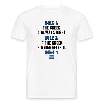 Grèce Grèce Drapeau Racines grecques - T-shirt homme - blanc - Devant - AI Model Male 178 dark (178cm)