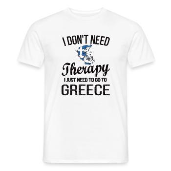 Grèce Grecque Origine Drapeau grec - T-shirt homme - blanc - Devant - AI Model Male 178 dark (178cm)