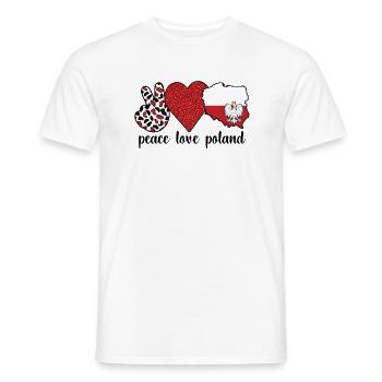 Fier Polonais Drapeau Racines Polonaises - T-shirt homme - blanc - Devant - AI Model Male 178 dark (178cm)