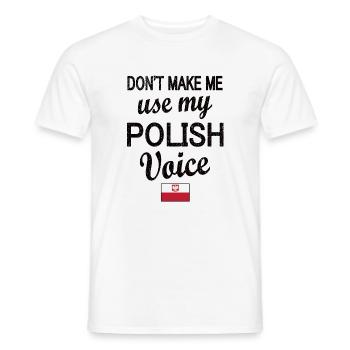 Fier Polonais Drapeau Racines Polonaises - T-shirt homme - blanc - Devant - AI Model Male 178 dark (178cm)