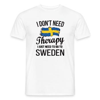 Suédois Suède Origine Drapeau suédois - T-shirt homme - blanc - Devant - AI Model Male 178 dark (178cm)