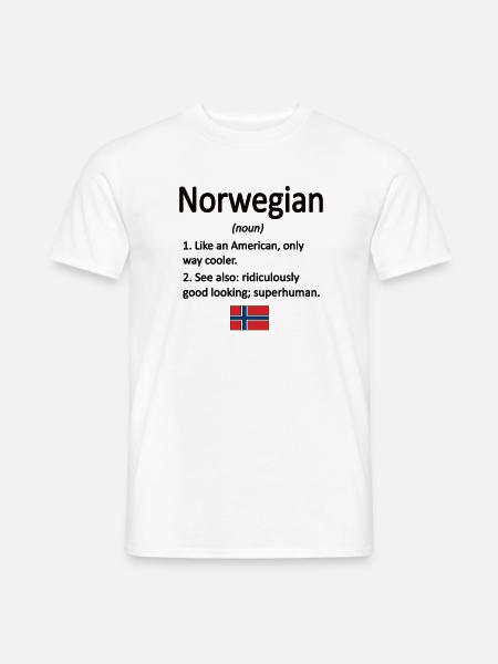 Norwegian Norway flag Norwegian roots - Men's T-Shirt - white