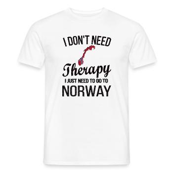 Norvégien Norvège origine drapeau norvégien - T-shirt homme - blanc - Devant - AI Model Male 178 dark (178cm)