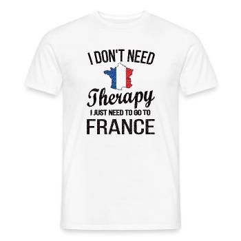 Français Drapeau de la France Origine Français - T-shirt homme - blanc - Devant - AI Model Male 178 dark (178cm)