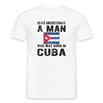 Fier Cuba Origine Cuba Drapeau cubain - T-shirt homme - blanc - Devant - AI Model Male 178 dark (178cm)