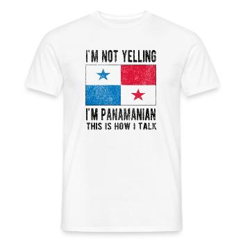 Panama Panama Origin Panamanian flag - Men's T-Shirt - white - Front - AI Model Male 178 dark (178cm)