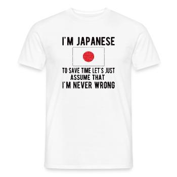 Stolzer Japaner Japan Herkunft Japanische Flagge - Männer T-Shirt - Weiß - Vorne - AI Model Male 178 dark (178cm)