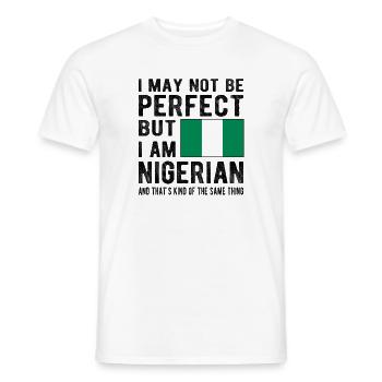 Fier Nigérian nigérian d’origine nigériane - T-shirt homme - blanc - Devant - AI Model Male 178 dark (178cm)